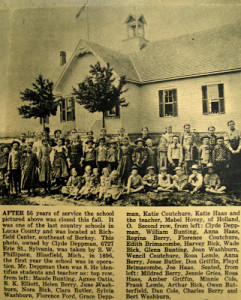 1896 - Richfield Center School with Mabel Hovey as teacher